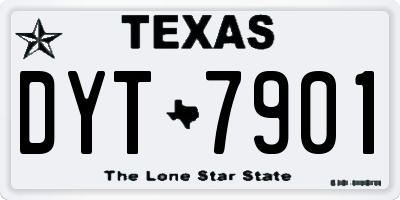TX license plate DYT7901