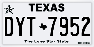 TX license plate DYT7952