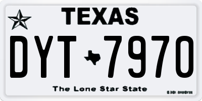 TX license plate DYT7970