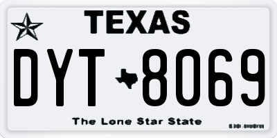 TX license plate DYT8069
