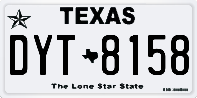 TX license plate DYT8158
