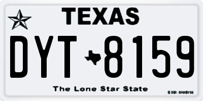 TX license plate DYT8159