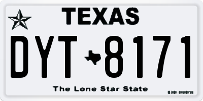 TX license plate DYT8171