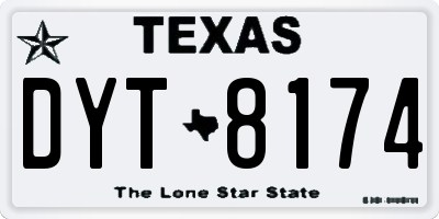 TX license plate DYT8174