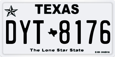 TX license plate DYT8176