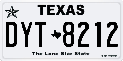 TX license plate DYT8212