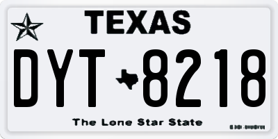 TX license plate DYT8218