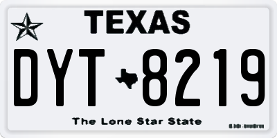 TX license plate DYT8219