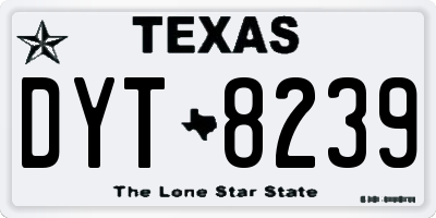 TX license plate DYT8239