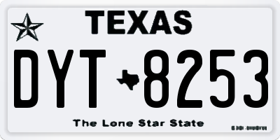 TX license plate DYT8253