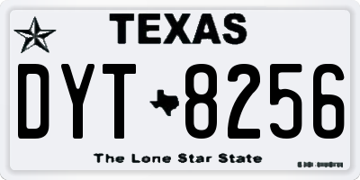 TX license plate DYT8256