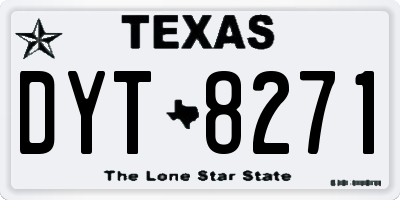 TX license plate DYT8271