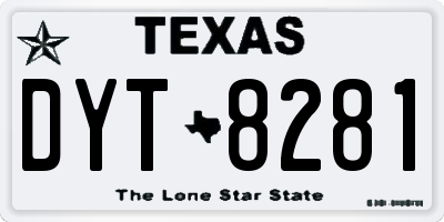 TX license plate DYT8281