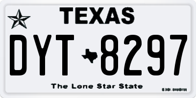 TX license plate DYT8297