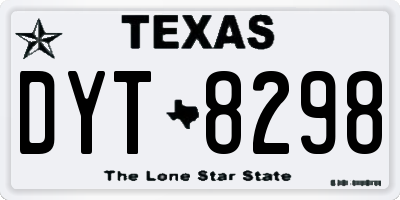 TX license plate DYT8298