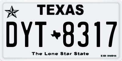 TX license plate DYT8317