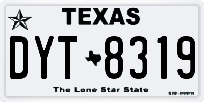 TX license plate DYT8319