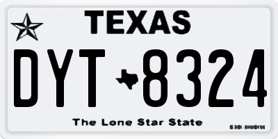 TX license plate DYT8324