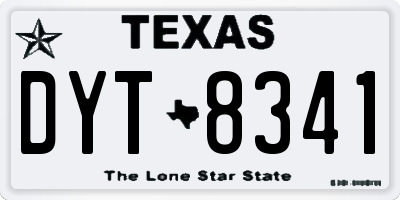 TX license plate DYT8341