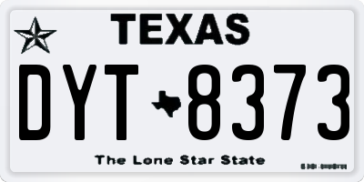 TX license plate DYT8373