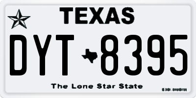 TX license plate DYT8395