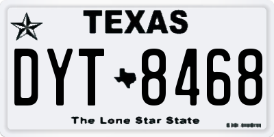 TX license plate DYT8468
