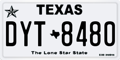 TX license plate DYT8480