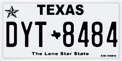 TX license plate DYT8484