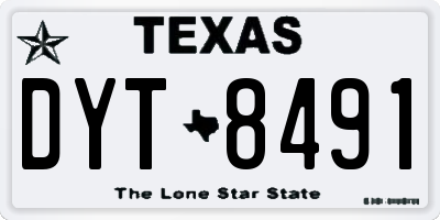 TX license plate DYT8491
