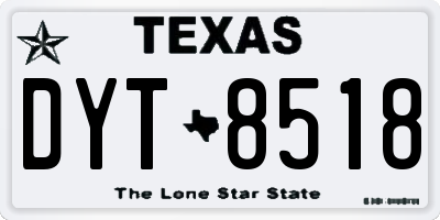 TX license plate DYT8518