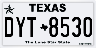 TX license plate DYT8530