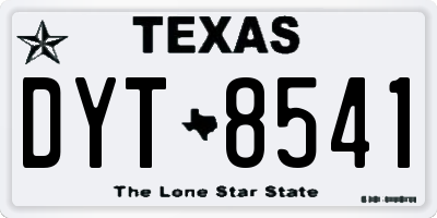 TX license plate DYT8541