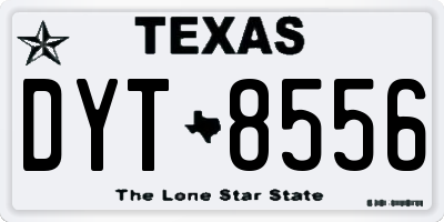 TX license plate DYT8556