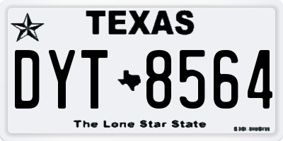 TX license plate DYT8564