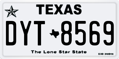 TX license plate DYT8569