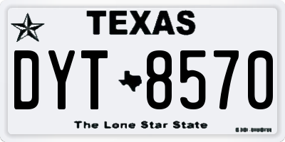 TX license plate DYT8570
