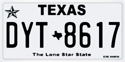 TX license plate DYT8617