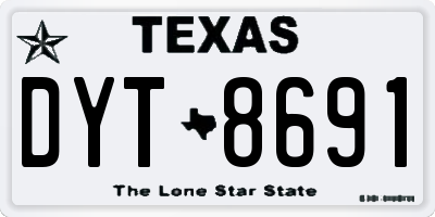TX license plate DYT8691