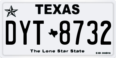 TX license plate DYT8732