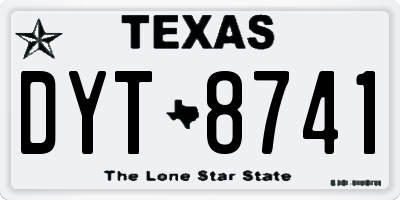 TX license plate DYT8741