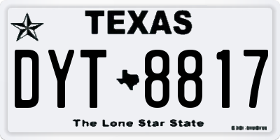 TX license plate DYT8817