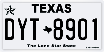 TX license plate DYT8901