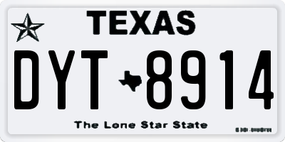 TX license plate DYT8914