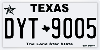 TX license plate DYT9005