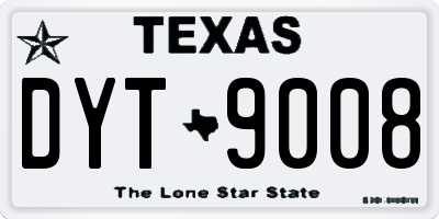 TX license plate DYT9008