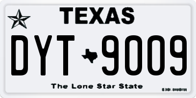 TX license plate DYT9009
