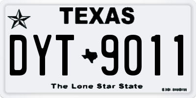 TX license plate DYT9011