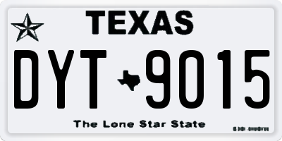 TX license plate DYT9015