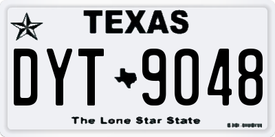 TX license plate DYT9048