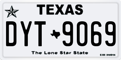TX license plate DYT9069
